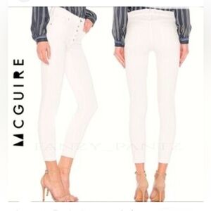 McGuire Denim Newton Skinny Button Fly White Jeans size 25